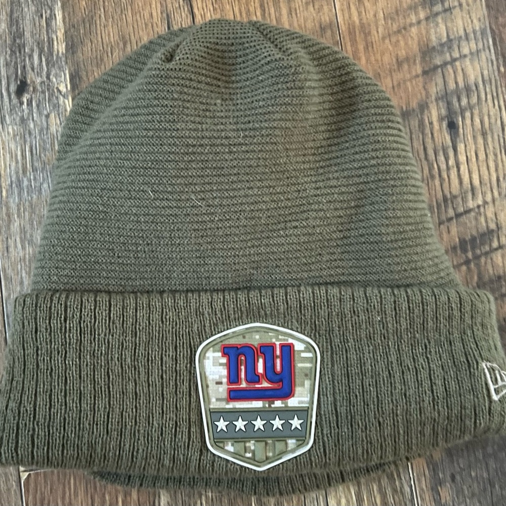 New York giants olive green winter beanie